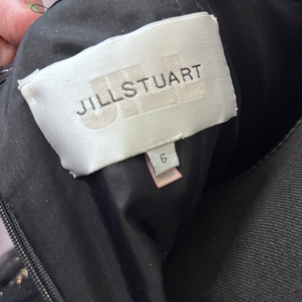 Jill Stuart Sweetheart Strapless Black Gold Lace Cocktail Dress Women 6 - Picture 6 of 14
